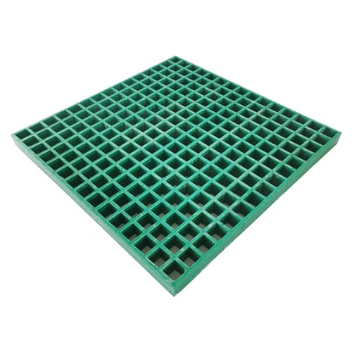 HQHAOTWU 1.9ft*1.9ft Fiberglass Molded Grating, Green FRP Grating 1pc FRP Grille Plate 1.5" Thickness