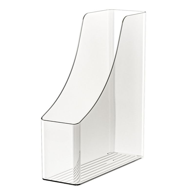 QUIRA Transparent Sturdy Desk Supplies Organisers Magazine File Holder For Office Acrylic File Rack File Organizer Study Table Accessories-image-25