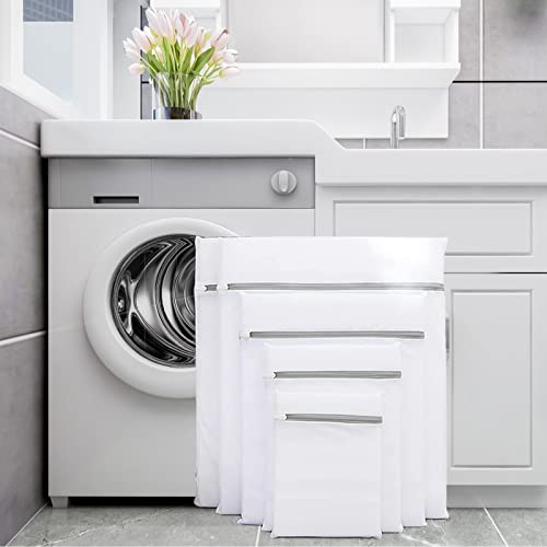 Naokboee 5 Packs Mesh Laundry Bags For Delicates, Washing Machine Wash Bags, For Lingerie, Bra, Socks, Underwear, Baby Clothes, Travel Storage（2 Large, 2 Medium, 1 Small） #TOP5