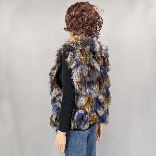 LVCOMEFF Natural Fox Fur Vest Classic Furry Coat Jacket Winter Warm Plush3