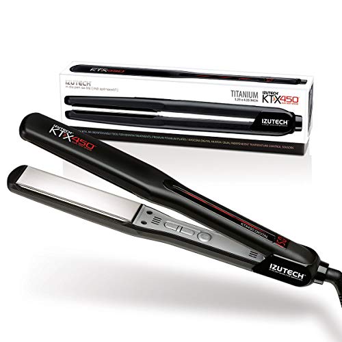 Izutech Ktx 450 Titanium Digital Flat Iron, Black, 1.25 Inch
