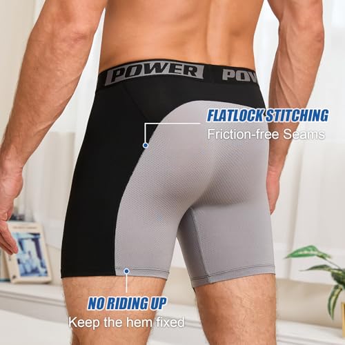 HOOFESAN Men's Multipack Underwear Boxer Briefs Breathable Soft Trunks Underwear For Men3