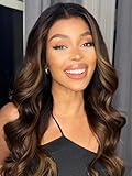 Beauty Forever Ombre Highlight Brazilian Body Wave Virgin Hair 3 Bundles 8 10 12 Inch,Ombre Blonde Remy Human Hair Wavy Weaves Hair Extentions Color FB30