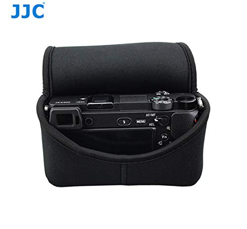 Jjc Black Ultra Light Neoprene Camera Case For Sony A6600 A6500 A6400 A6300 A6100 A6000 A5100 +18-55Mm/E 50Mm F1.8 Lens, Pouch Bag For Fuji X-T30 X-T20 X-T10 +16-50Mm, Canon Powershot Sx530 Sx540 G3X #TOP3
