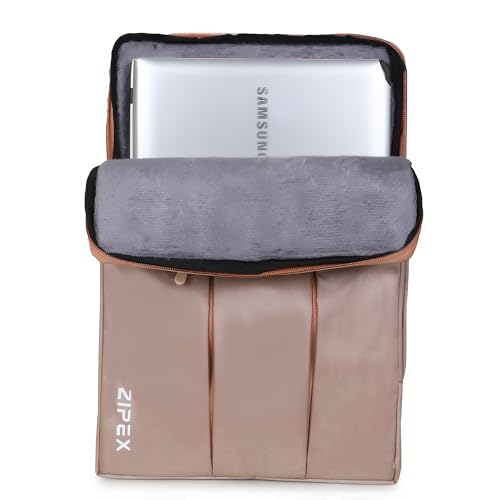 Image of Phantom Beige Laptop Sleeve Bag with Handle for 15.6-16 Inch Laptops | Waterproof, Shockproof & Soft Padded Inner | Multi-Pocket Laptop Case for Office, Travel & Daily Use