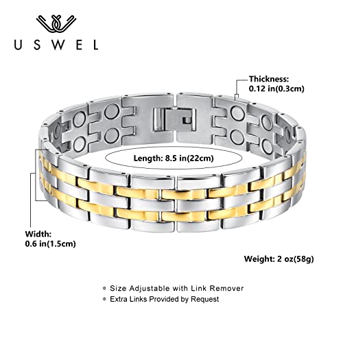 Men Anti-Stress Magnetic Therapy Bracelet - Arthritis & Carpal Tunnel Magnetic Bracelets for Men | Magnetotherapy Body Firming Bracelet, Boost Metabolism Energy Magnetic Bracelet, Birthday Lymphatic Health Jewelry2