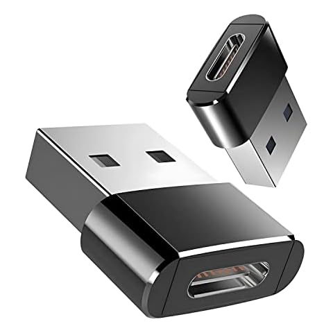 USB C to USB Adapter, 2 Pack USB C Female to USB A Male Adapter, USB Type C Female to USB OTG Adapter for Phone 13 12 11 Pro Max Mini,AirPods Pad Air,Samsung Galaxy S22 S21 S20,A-pple Watch Series 7 Cover