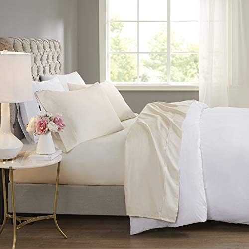 Madison Park 600 TC Cooling Cotton Blend Cal King Sheet Set, Ivory 4 Piece image 4