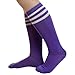 Dxhycc 3 Pairs Kids Soccer Socks Striped Knee High Baseball Softball Athletic Socks for Youth Boys Girls