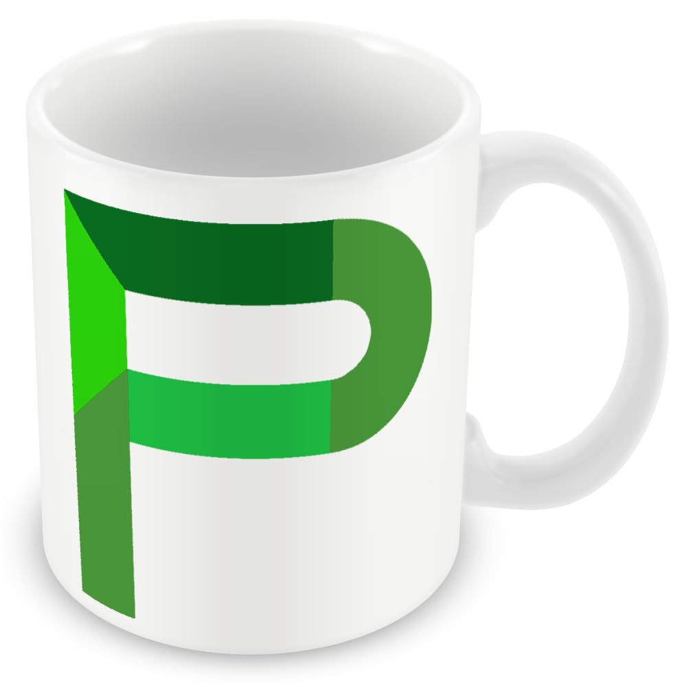 MUGGZ Alphabet Initial Letter P Mug with Monogram Each Letter Individual Design โ image 1