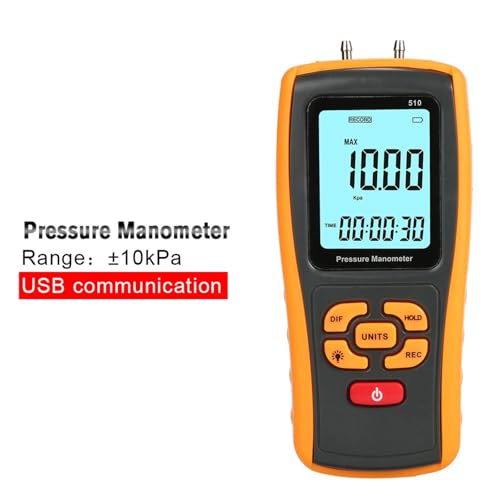 Manomètre numérique CVC haute précision à écran LCD rétroéclairé multifonction - 3