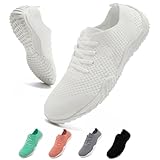 WCIDFY Barefoot Shoes Women Minimalist Tennis Workout Sneakers Lightweight Comfortable Zero Drop Shoes for Walking White 8
