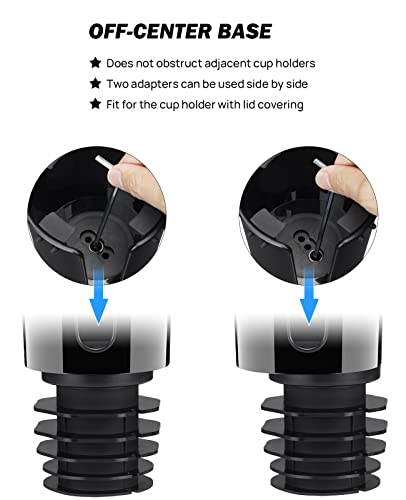 Joytutus Car Cup Holder Expander, Automotive Cup Attachable Tray With 360° Rotation,Large Cup Holder Adapt Most Regular Cups With 18-40 Oz, Fit In 2.75-3.25 Inch Car Holder #TOP3
