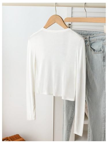 SHENHE Girl's Cardigan Sweater Lightweight Button Down Long Sleeve V Neck Knit Cardigan2