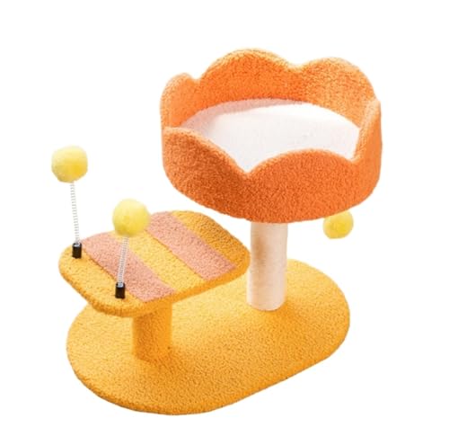 キャットタワー ミニ 猫タワー 小型 爪とぎポール 爪研ぎ天然麻紐 麻紐 低い キャットタワー 据え置き 爪とぎポール 猫タワー 低い 小さめ 猫 猫のおもちゃ コンパクト 省スペース 頑丈 猫ハウス 展望台 屋内猫子猫用 猫 キャットタワー(ミツバチの巣