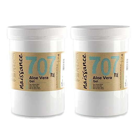 Naissance Gel de Aloe Vera n. º 707 - 1kg (2 x 500g) - Vegano y no probado en animales - Refrescante, calmante e hidratante para todo tipo de pieles.