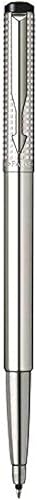 Parker Vector Premium Brillante Acero Inoxidable Cincelado Azul Bolígrafo Rollerball