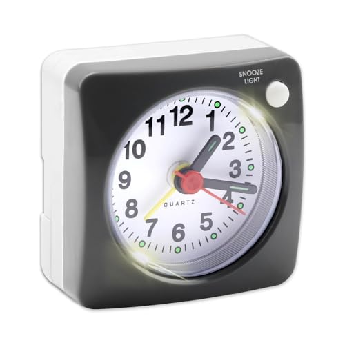 Travel Alarm Clock with Snooze and Nightlight