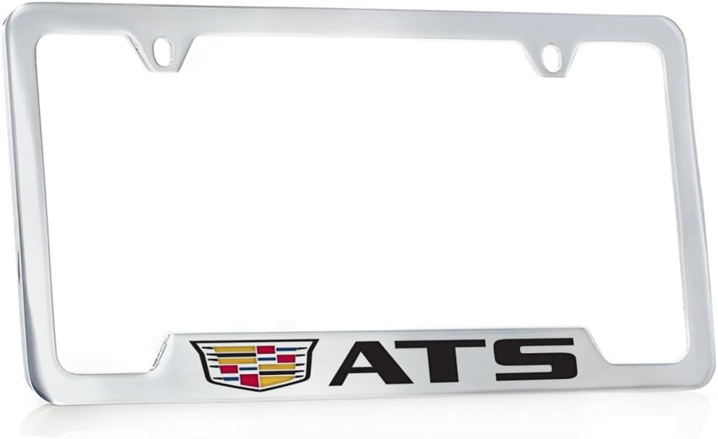 Cadillac ATS Chrome Plated Metal License Plate Frame