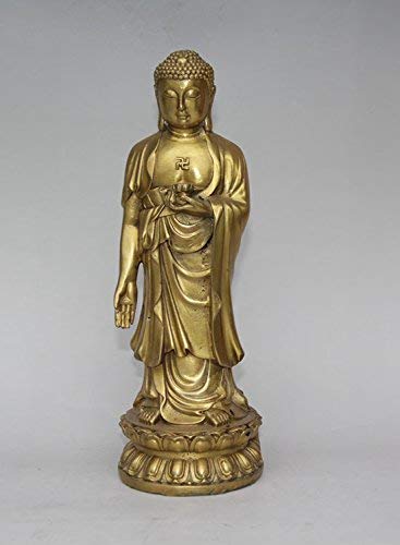 Support de Bouddha Sakyamuni en laiton pur, artisanat bouddhiste tibétain