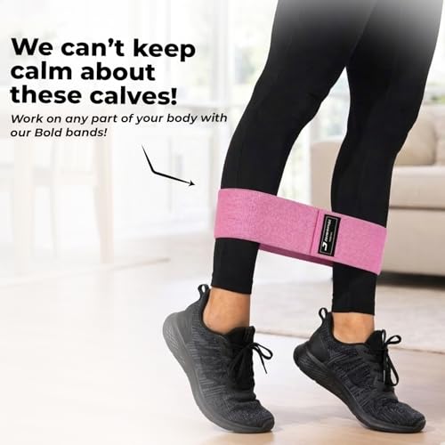 Image of Fabric Resistance Bands (Medium) Strength for Women & Men, Non-Slip Hip Bands for Glutes, Legs & Squats, Exercise Booty Bands for Workout, Stretching,Toning,Home Gym Fitness,Yoga &Pilates