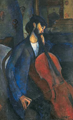 Peinture le violoncelliste d'Amedeo Modigliani pour sublimer le design du salon