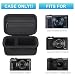 BOVKE Camera Case for Canon PowerShot SX740/ SX730/ SX720 HS/ G7 X Mark III/ G7X Mark II/ V1 Digital Camera, Hard Protective Holder Travel Storage Bag, Mesh Pocket for Cable, Batteries, SD Card, Black
