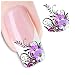 JIEPING 1 Sheet 3D Flower Nail Art Sticker Water Transfer Sticker 3D DIY Nail Decoration Nail Art Decal Sticker Flower and Leaf XF1554