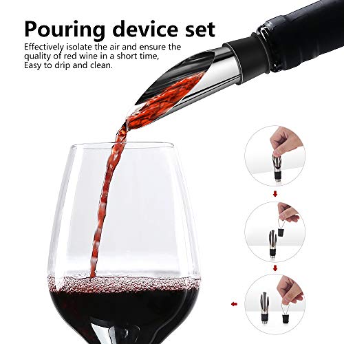 Rhinocerosdance Abridor de Vino Sacacorchos Vino Sacacorchos Profesional Accesorios Vino Estuche Acero Inoxidable Vino Regalo Kit Caja de Regalo 4 en 1 - imagen 6