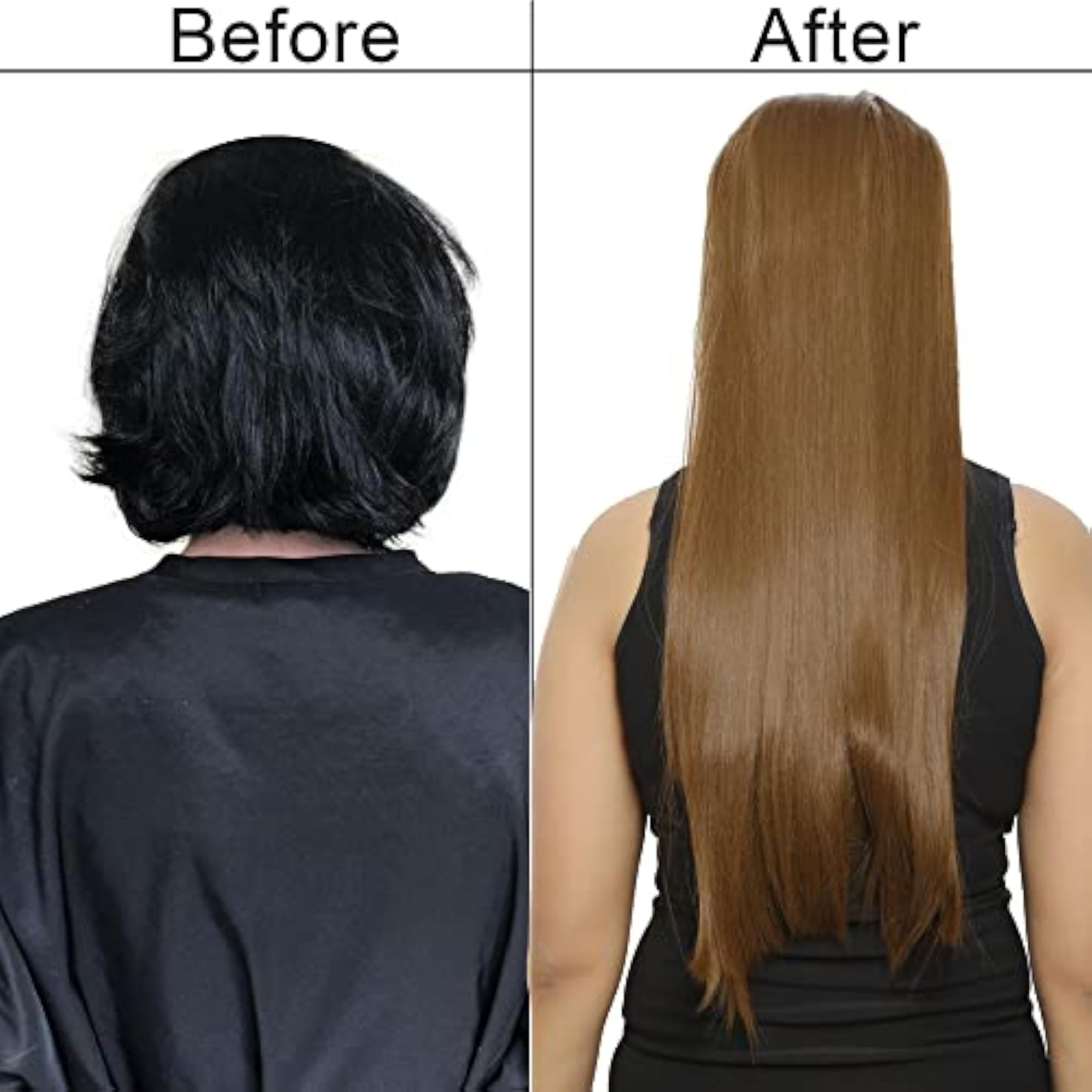 24" Curly/Wavy Hair Extension with 5 Clips for Women