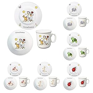 Aeuln Kindergeschirr 3-tlg. personalisiert mit Namen