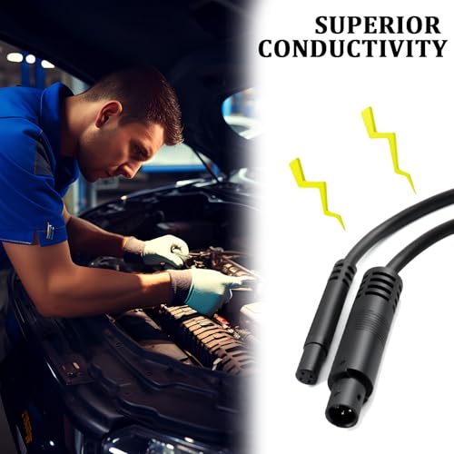 Image of 10Ft 4 Pin Backup Camera Extension Cable,3mm Thickened DC Power Cable Extension for Camera Cable Replacement,Universal Copper Dash Cam Cable Car Accessories for Car Truck SUV