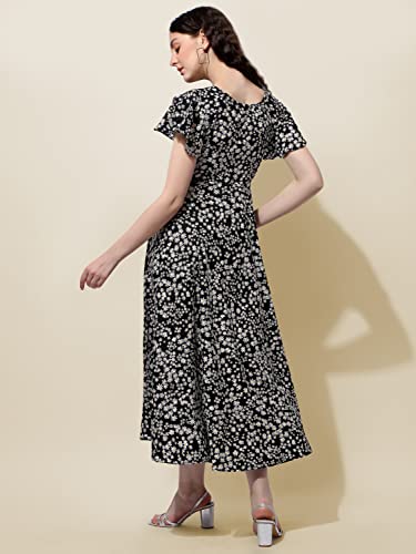 Image of QIQI Women's Crepe A-Line Maxi Casual Dress