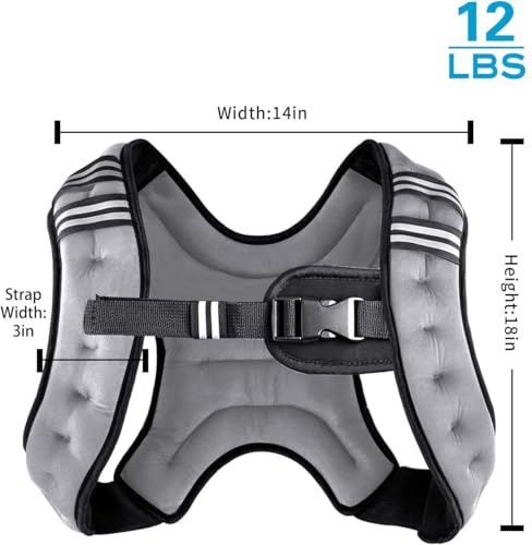 Image of Henkelion Weighted Vest Weight Vest for Men Women Kids Weights Included, Body Weight Vests Adjustable for Running, Training Workout, Jogging, Walking