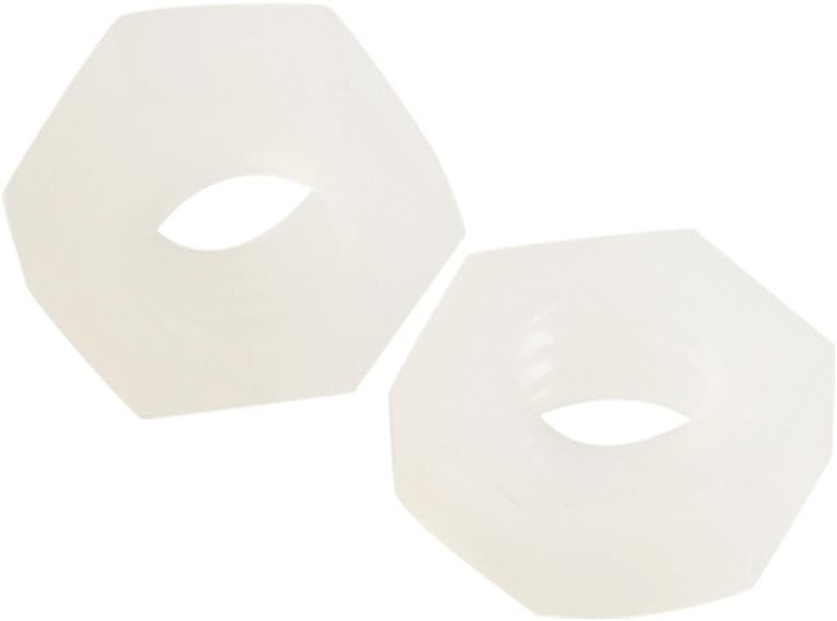 PN-4N 50 Nuts Pcs 3mm Height Plastic Hexagonal Hex Screw Panel Nuts Nut White