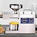 Kitchen Oil Press Machine with Intelligent Temperature Controller 104℉-572℉,Efficient 820W Food Nuts Oil Pressing Tool - Commercial Grade Stainless Steel Home Use for Flaxseeds,Rapeseed