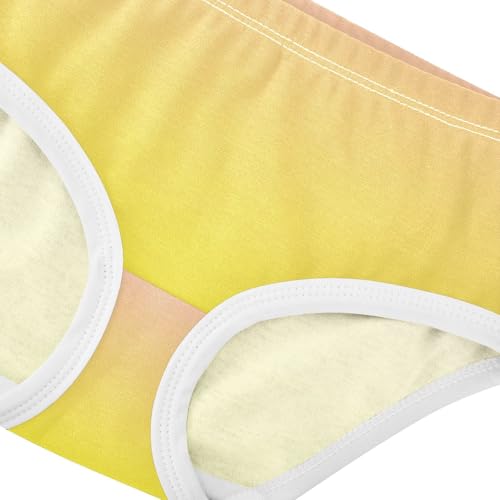 Joisal Blush Pink Yellow Gradient Toddler Underwear Floral 2t Cotton Panties Little Girl Durable Underpants Briefs4