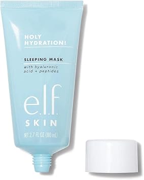 e.l.f. SKIN Holy Hydration! Sleeping Mask, Moisturising & Plumping Dual-Use Sleep Or Rinse-Off Face Mask, Soothes Skin With A Creamy Formula