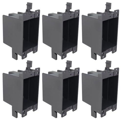 6-Pack 1-Gang 14 cu. in. Old Work Electrical Boxes, ETL Listed