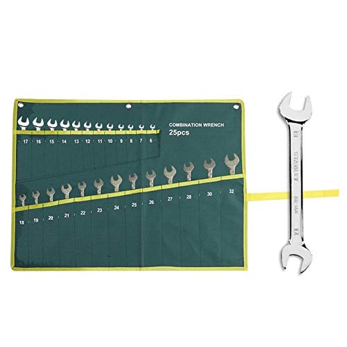 Pochette à enrouler pour clé à outils, 6/8/10/12/14/25 poches, rouleau à outils, clé à molette porte-pinces porte-clé pochette à rouleau(25 poches)