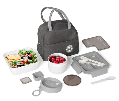 Portapranzo con Borsa Termica Set Lunch Box Completo Porta Pranzo