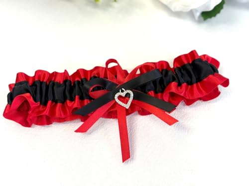 Image of Ting&Cecilly Lace Wedding Garters for Bride Pearl Stretch Prom Garter, Women Wedding Bridal Legs Garter Set