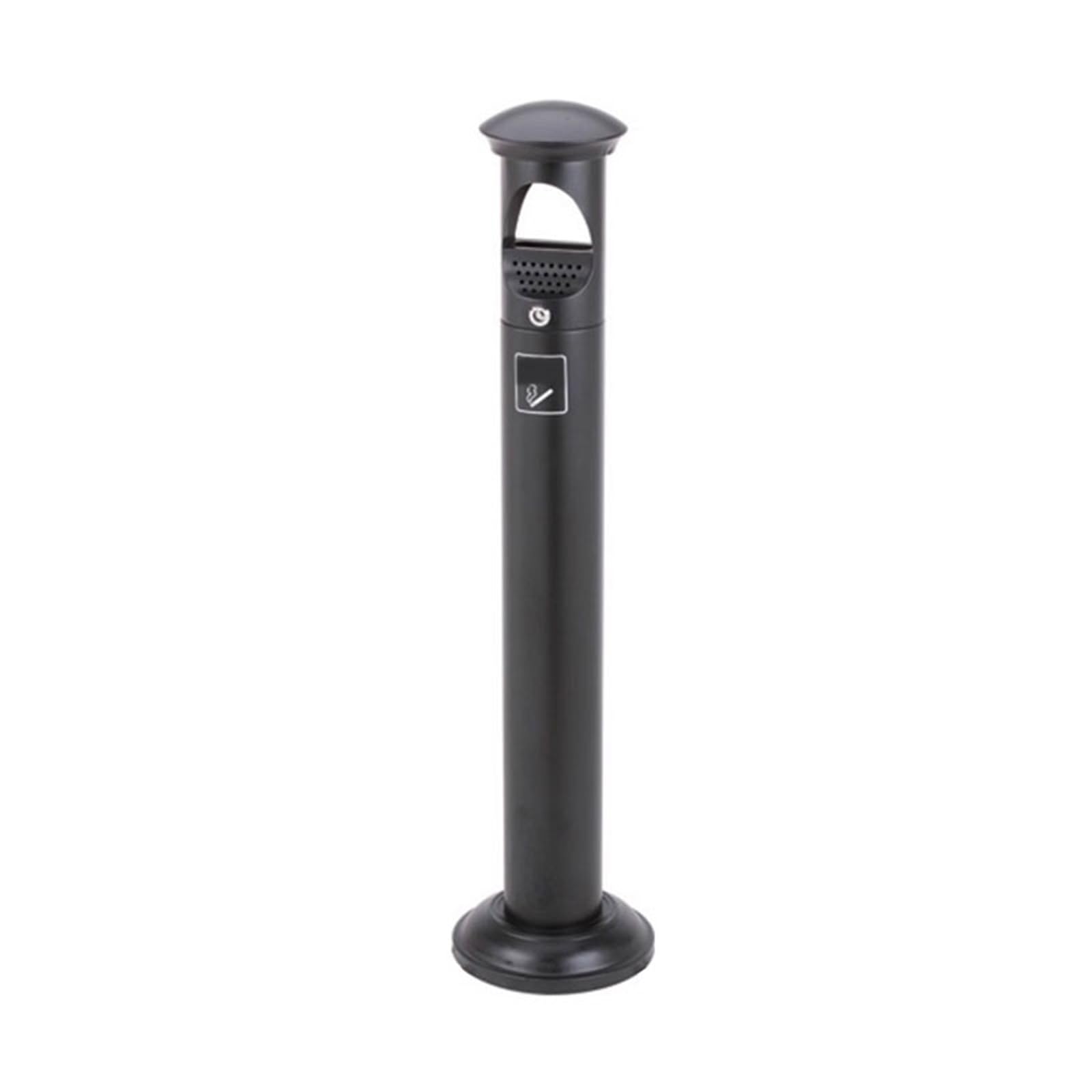 Kw3ns8bp5r One Color Pillar Ashtray Black With Lock Ash Column Iron Baked Enamel Pillar