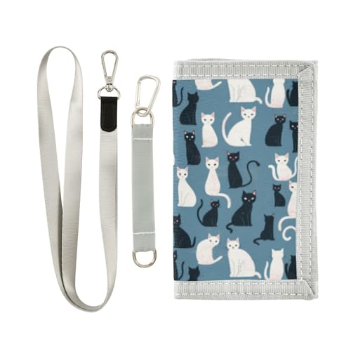 Wusikd Cute Cats Kids Wallet for Boys Girls Toddler Trifold Wallet Novelty Wallet for Teens Women Men