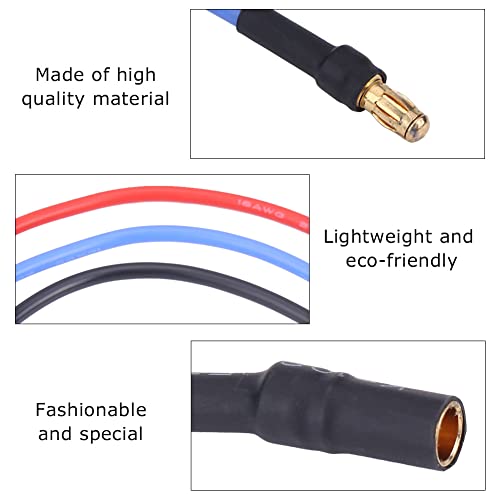 Cable de Extensión Controlador ESC, Silicona Resistente, Conector Banana 3,5 mm, 3 Piezas por Conjunto, Accesorio RC para Modelos RC, Drones y Vehículos Eléctricos - imagen 6