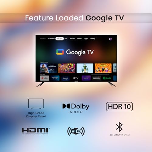 Image of IBELL 138 cm (55 inches) Frameless 4K Ultra HD Smart QLED Google TV, 4 Year Warranty, 2GB RAM (Black)