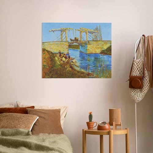 ポスター ゴッホ アルルの跳ね橋 キャンバス アートパネル 壁紙 装飾画 絵画 アートポスター インテリア 部屋飾り 壁掛け 飾り絵 玄関 ダイニング 寝室 オフィス 記念日 誕生日 プレゼント 40*50cm [5]