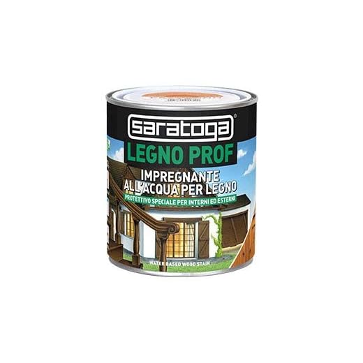Saratoga legno prof 750ml impregnante all'acqua per legno per interni ed esterni (noce scuro)