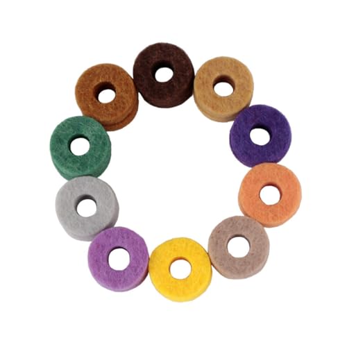 ifundom 20 Pack Snare Drum Dampener Felt Washers Drum Practice Pad Accessories Soft Felt Pads for Cymbals Hi-hat Stand