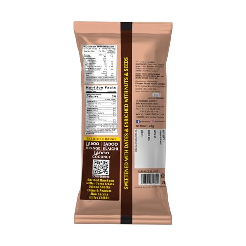 Image of Roasty Tasty Cocoa - Millets & Dryfruits Ladoo | Energy Bar Replacement | No Added Sugar | No Artificial Flavor | Healthy Snacks | Rich in Proteins | Dry Fruits, Seeds & Nuts Mithai | 5 Pcs -40g each